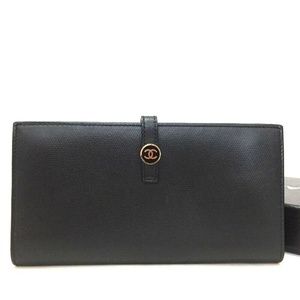 100% Auth Chanel Coco Button Cc Bifold Wallet